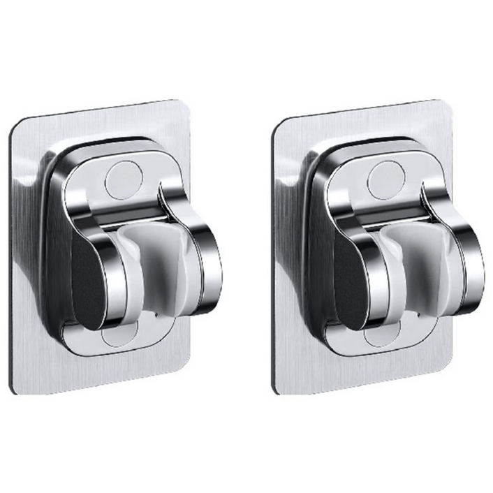 와이피  샤워기 거치대 무타공 샤워기 고정 홀더 각도조절 접착식  샤워기 걸이 2P