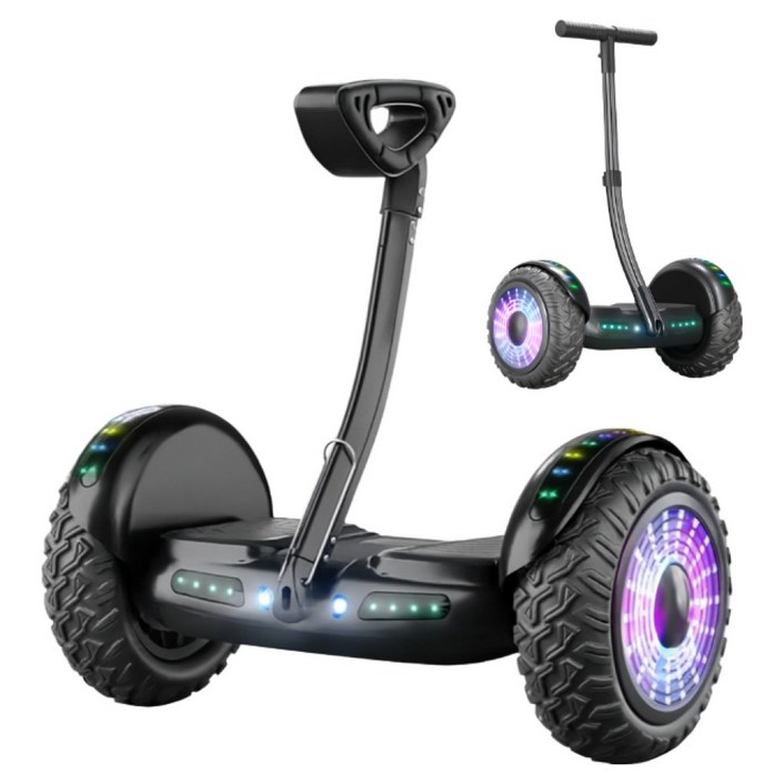 아키타 4세대 11인치 전동휠 54V 나인봇 전용앱 호버 보드 자이로스콥 투휠, 무릎헨들, 1개, 블랙