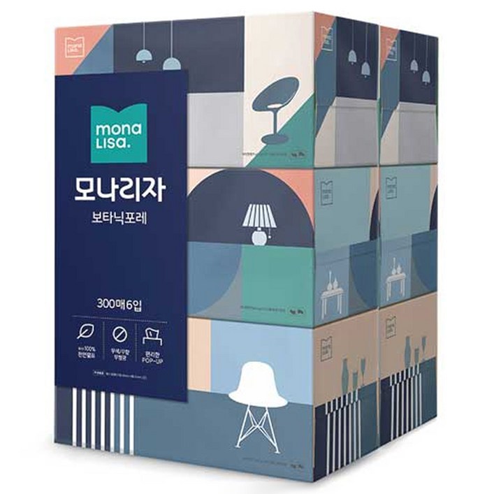 모나리자 보타닉포레 미용티슈 각티슈 2겹