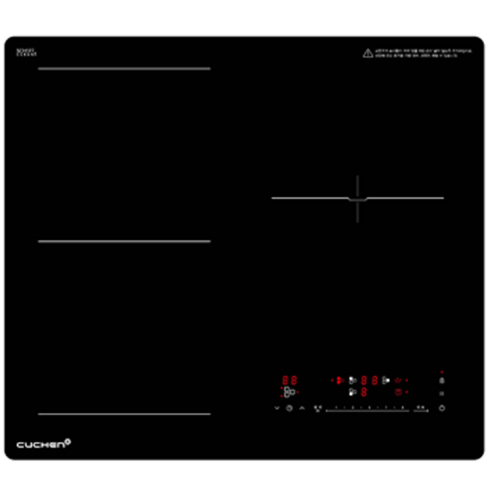 쿠첸 빌트인 방식 인덕션 전기레인지 3구, CIR-O2IH33FLBIA, 빌트인