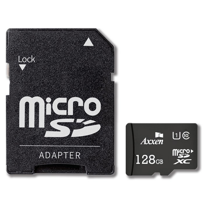 액센 프리미엄 마이크로 SD카드  어댑터 세트 MSD22, 128GB, 1개