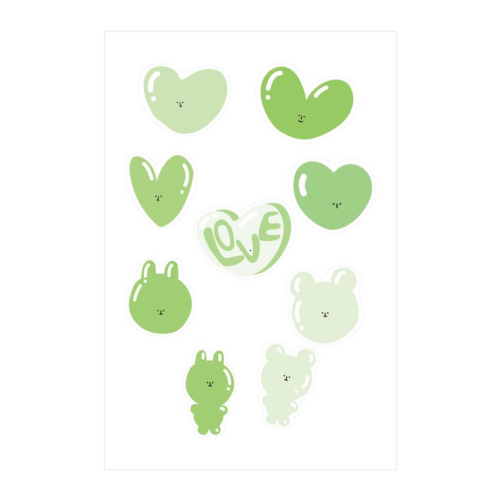 스티키데코 포인트 스티커 러브래빗