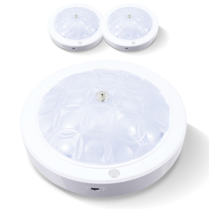 씨티오 LED원형센서등 15W, 주광색, 3개