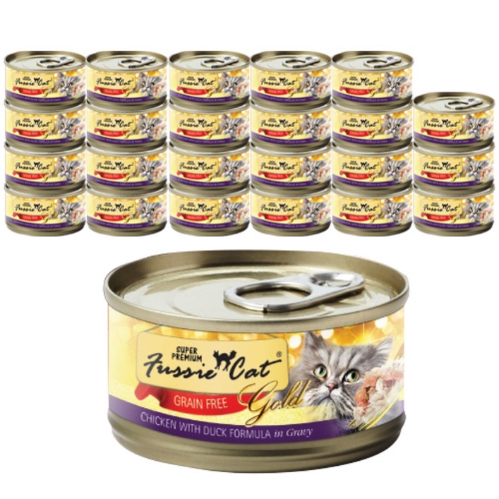 퍼시캣 전연령 캣 슈퍼 프리미엄 주식캔, 닭오리, 80g, 24개