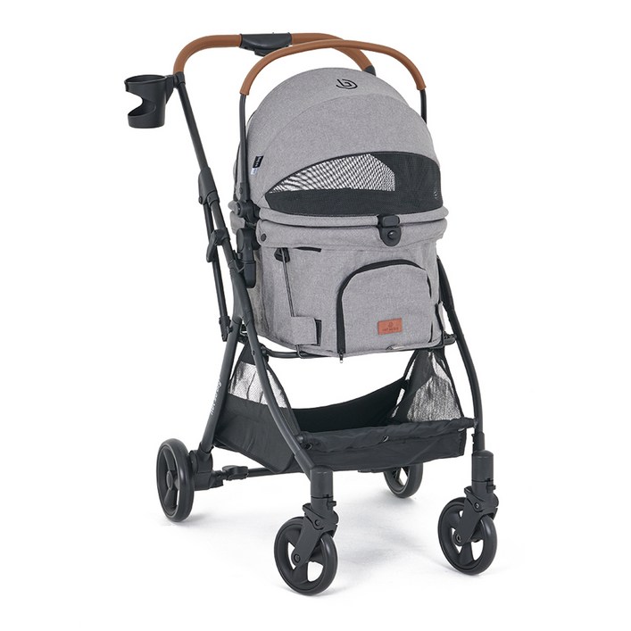 낫쏘빅 강아지 도로시 캐리어 분리형 유모차, 팰리스 그레이, 1개