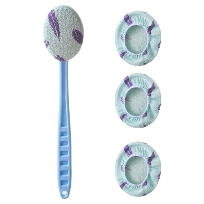 셀리빙 때타올 등밀이 + 등자루 리필 3p 세트 370 x 105 x 75 mm, 블루, 1세트