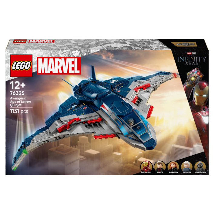 레고 슈퍼히어로 마블 76325 어벤져스 에이지 오브 울트론 퀸젯, 혼합색상, 1개