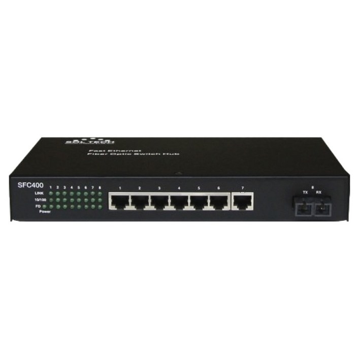 SOLTECH 멀티모드 100Mbps 광 1포트 TP 7포트 스위칭허브