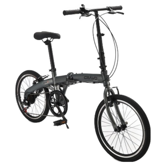 시마노 크라보 FFV7 미니벨로 시마노 7단 접이식 자전거, 1개, 153cm, 티타늄 그레이