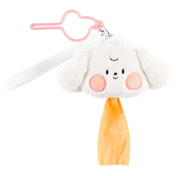 정글몬스터 베베 풉백 배변봉투 파우치, 화이트, 1개, 1개입