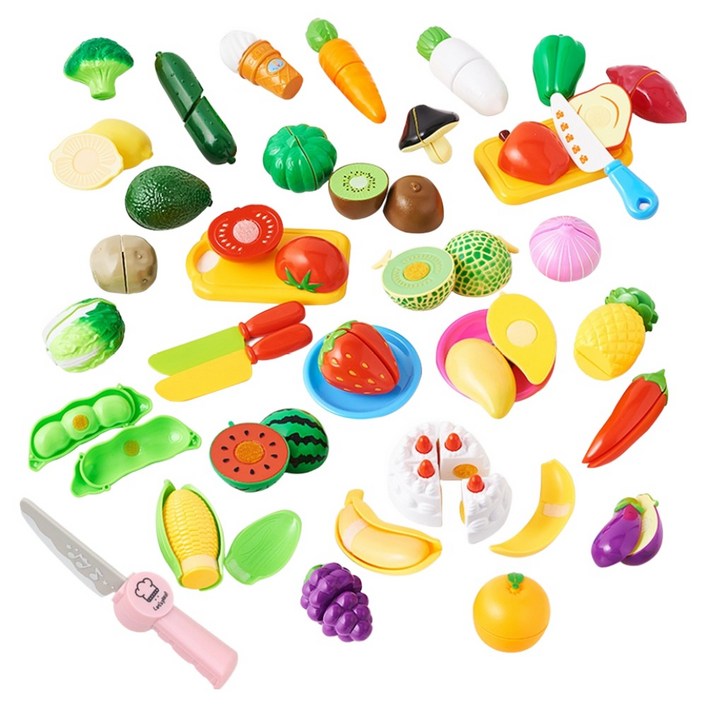 플레이맥스 야채과일자르기 38종 + 싹둑멜로디칼 세트