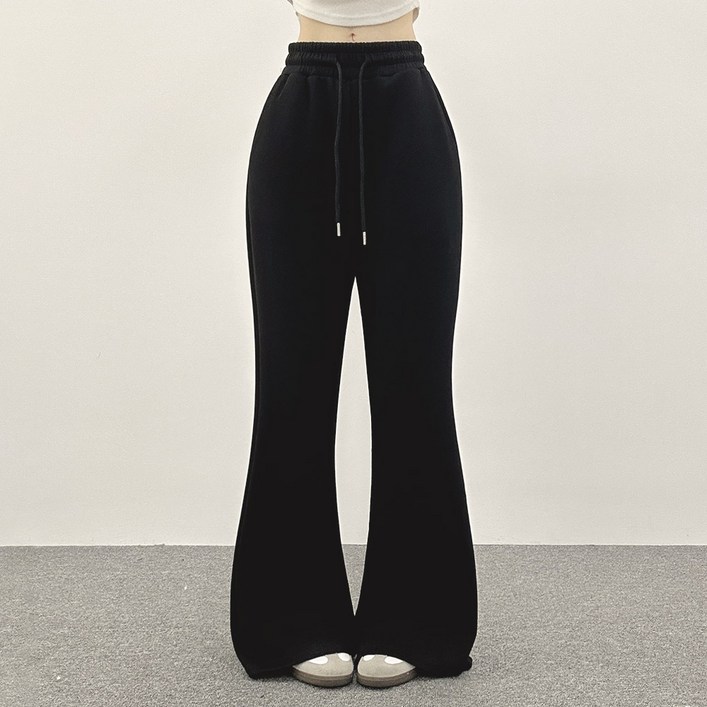 위드후이린 여성용 히트 와이드 세미 부츠컷 트레이닝 팬츠