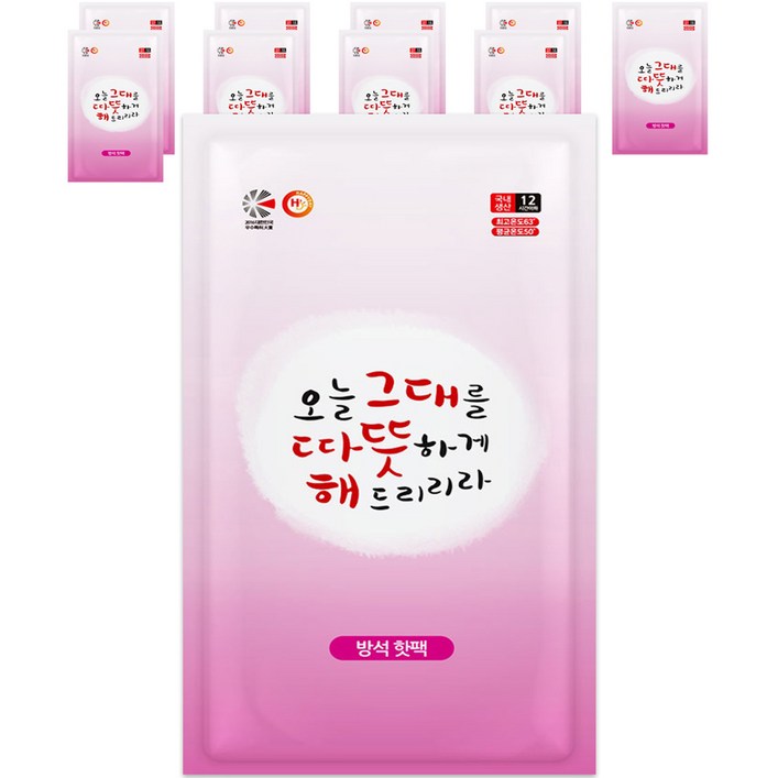 해피데이 방석 핫팩 400g, 10개