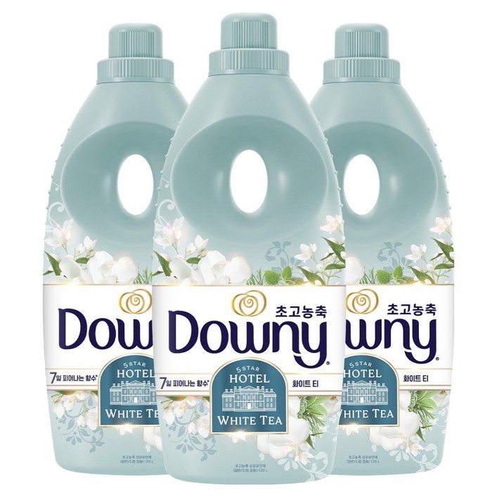 다우니 7일향수 초고농축 섬유유연제 화이트티 본품, 3개, 1.05L