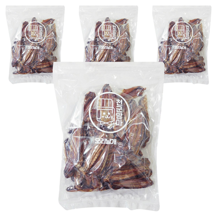 천군맘마 강아지 간식, 오리, 500g, 4개