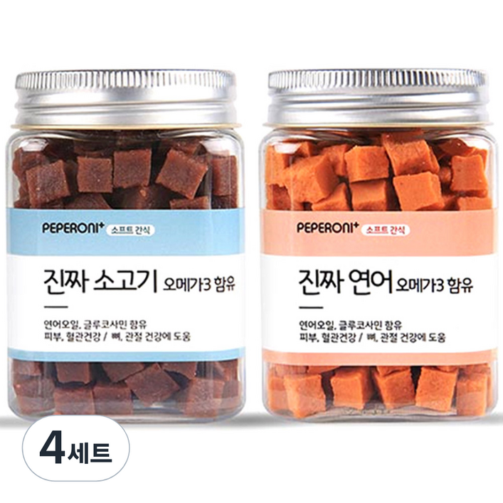 페페로니 진짜 오메가3 강아지 간식, 180g, 4세트