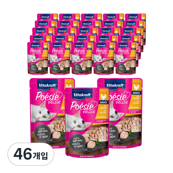 비타크래프트 포에시 델리스 간식 85g, 치킨, 85g, 46개