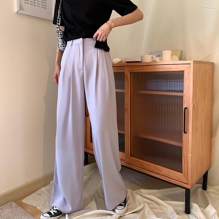 셀레네 여성용 스트레이트 와이드 팬츠