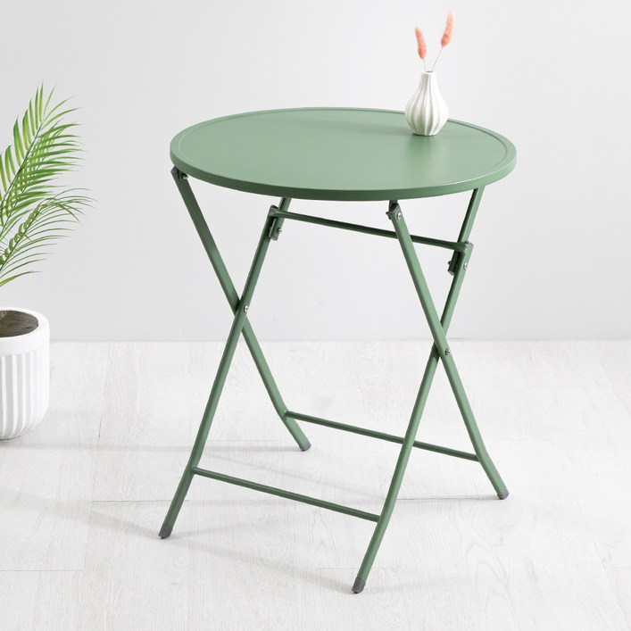 위드퍼니처 피파 야외 철재 정원 카페 원형 접이식 테이블 600mm