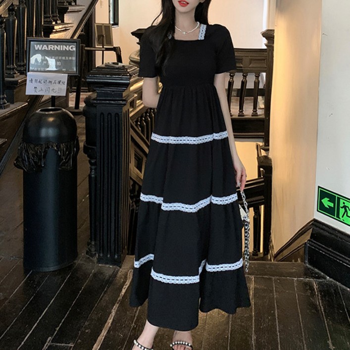 포플러앤씨 리즈 스퀘어넥 원피스 P24SMOPS032808 빅사이즈 포함