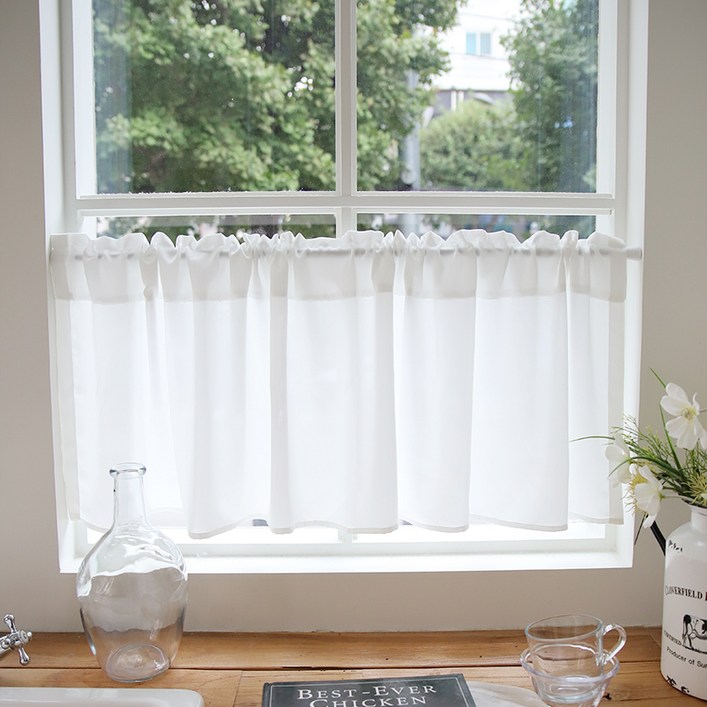 앤코튼 비침없는 고밀도 쉬폰 바란스 커튼