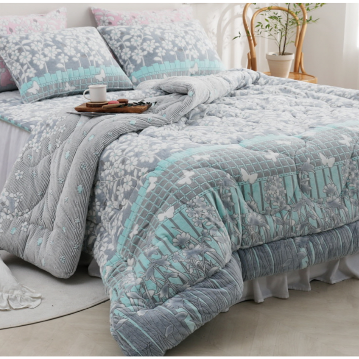 도미아 착번아웃 고밀도 극세사 이불 국내생산 공장 직배송