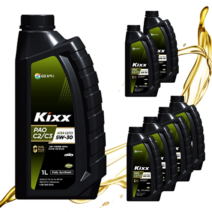 킥스파오 C2C3 5W30 1L 디젤용 엔진오일, 4개, 1L