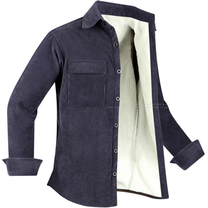 남자 셔츠 남방 양털 골덴셔츠 코듀로이 남방 가을 겨울 오버핏 남성 빅사이즈 95~130