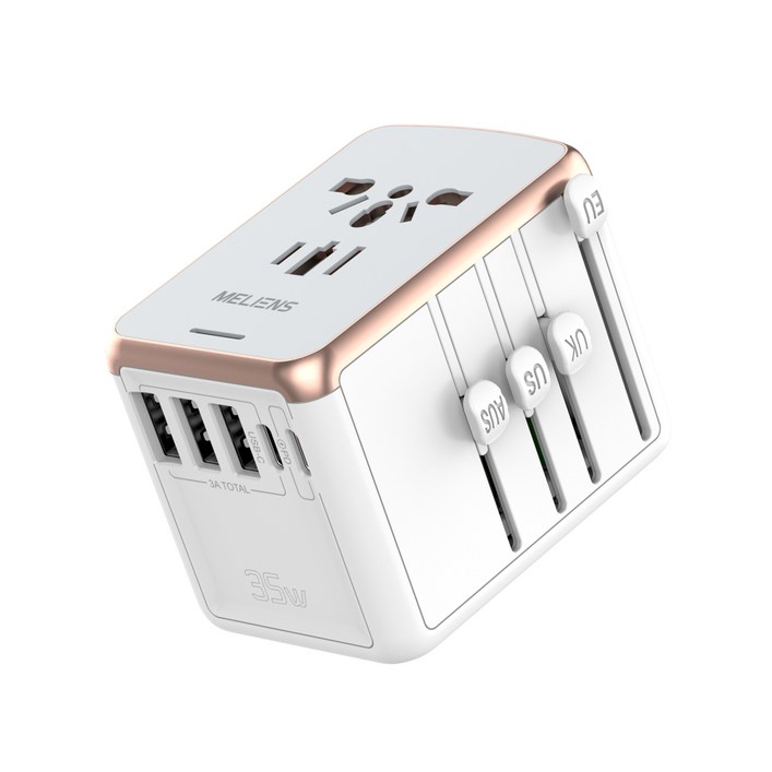 멜리언스 해외여행 5포트 고속충전 멀티 플러그 어댑터 PD35W MLOL1