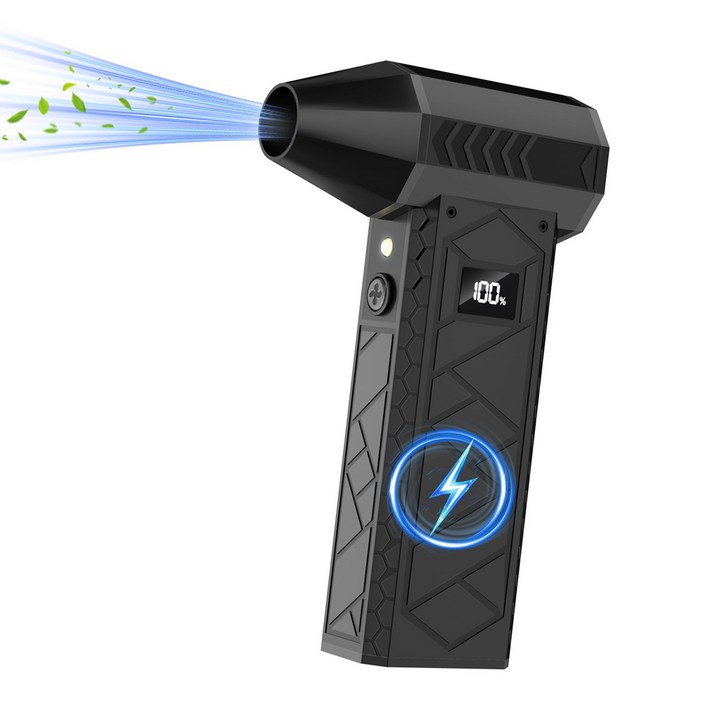 Allilio 초강력 무선 에어건 180000 RPM 차량용 폭력 터빈 선풍기 컴퓨터 캠핑 가정용