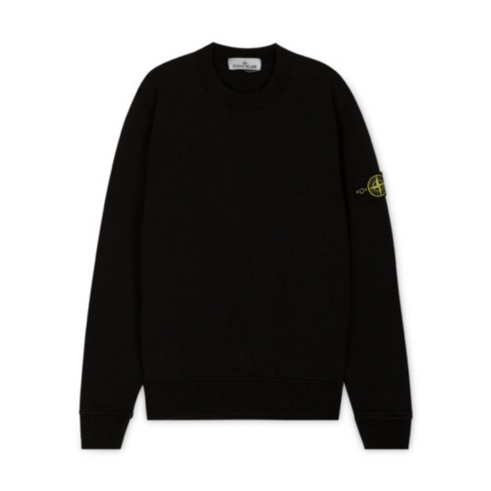 Stone Island 스톤아일랜드 24SS 남성 와펜 패치 맨투맨 블랙 801563051 A0029
