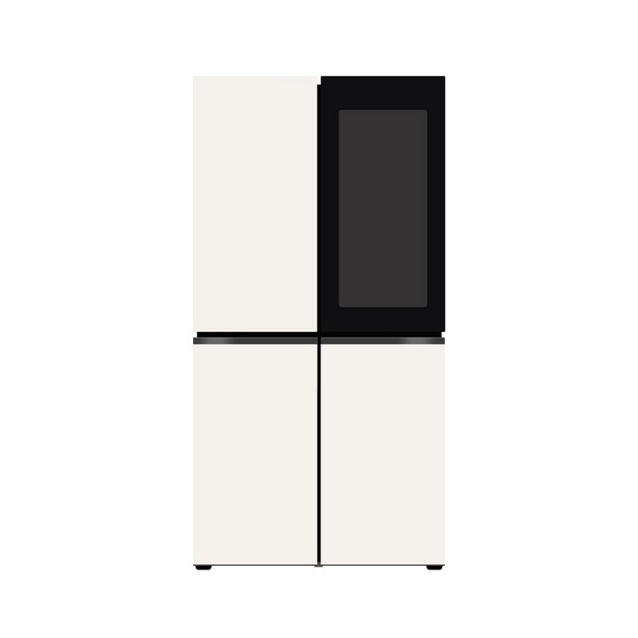 색상선택형 LG전자 디오스 오브제컬렉션 노크온 4도어 냉장고 메탈 870L 방문설치
