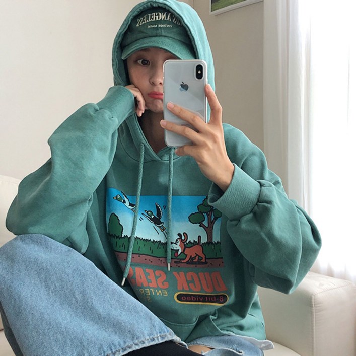 마이쏭 남여공용 빅사이즈 루즈핏 고퀼리티 워싱 플라이피그먼트오버핏후드맨투맨