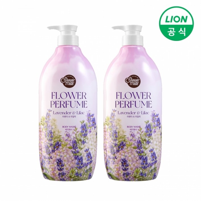 애경 샤워메이트 플라워퍼퓸 라벤더라일락 바디워시 900g x 2개 애경 샤워메이트 플라워퍼퓸 라벤더라일락 바디워시 900g x 2개