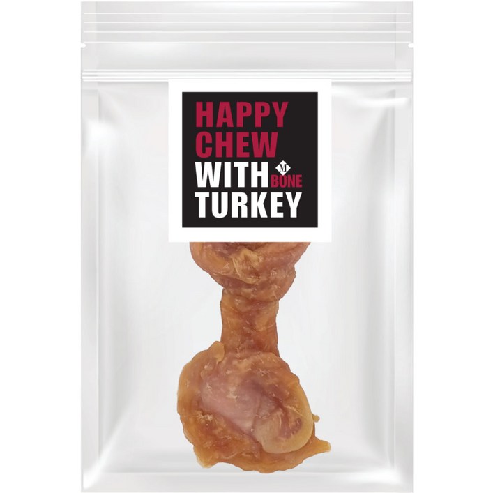 더내추럴 해피츄 터키츄 M 3종 강아지껌 애견 칠면조간식, 8개, 36g, 본