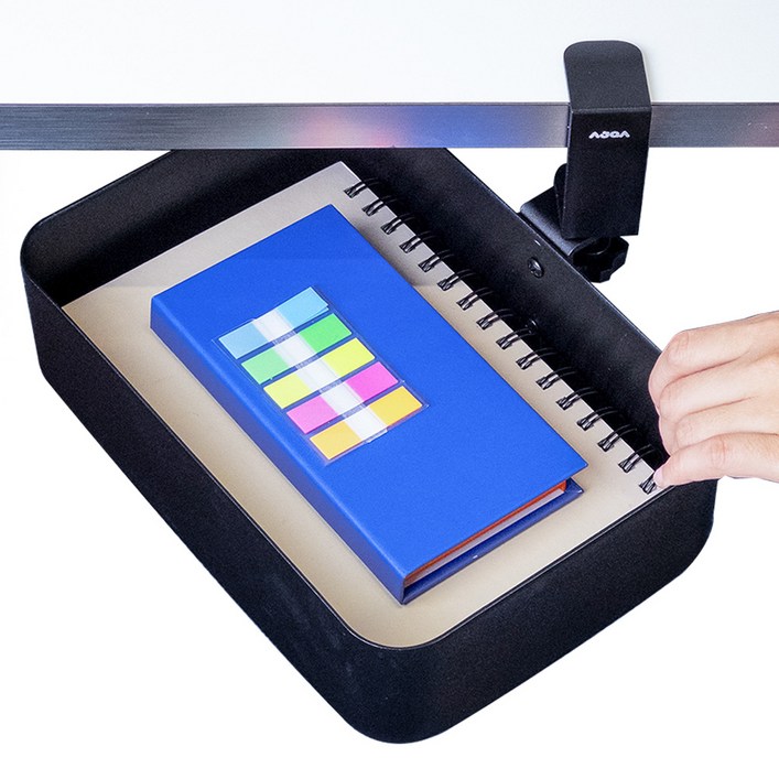 숨틈 탄탄한 공중부양 데스크 오거나이저, 1개, 블랙