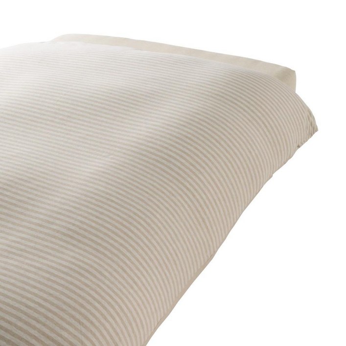 무인양품 행잉 싱글 이불 커버 코튼 베이지 줄무늬 84374166