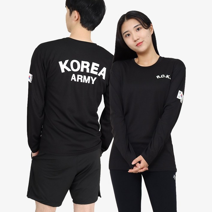 밀리랩 1+1 로카티 ROKA 긴팔티 기능성 코리아아미 티셔츠