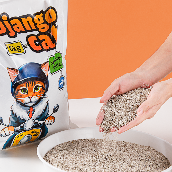 당일배송천연원료 고양이 모래 벤토나이트 대용량 가는입자, 3개, 6kg, 무향