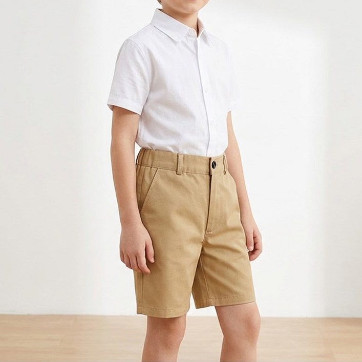 UPPERCUT 아동 5부 정장 반바지 주니어 반바지 초등학생 면반바지 결혼식 합창단 여름 밴딩바지