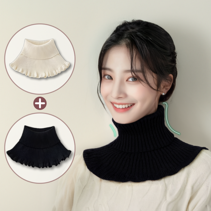 멜리 여성용 2종 세트 보온 페이크폴라 따뜻한 넥워머 목폴라