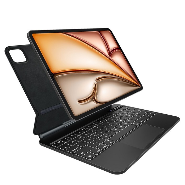 DANYCASE 아이패드 자력 흡착 디지털 전력 마법 키보드 케이스, 블랙, 1개