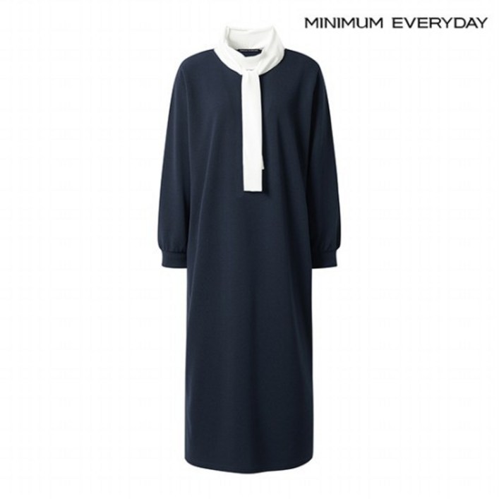 백화점 정상가69,000원 ㅣ 미니멈 타이 배색 롱 원피스 EB1OW012D 208539