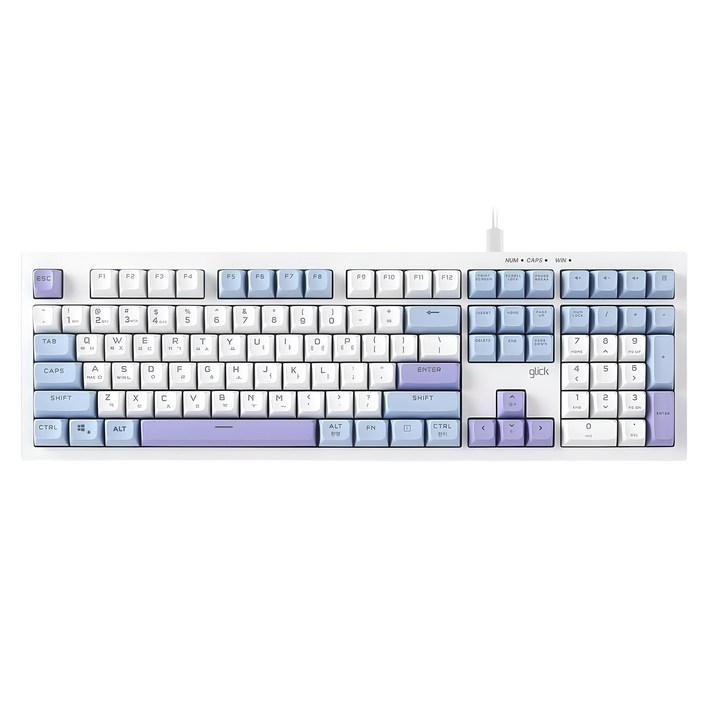 지클릭커 오피스프로 사일런스 M RGB 무소음 방수 유선 키보드