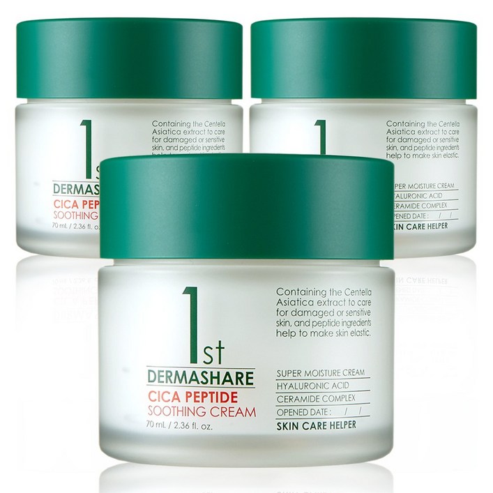 더마쉐어 시카 펩타이드 수딩 크림 70ml, 70ml, 3개 더마쉐어 시카 펩타이드 수딩 크림 70ml, 70ml, 3개