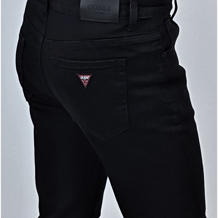 게스 남성 베이직 슬림스트레이트 블랙 데님 청바지 BLK