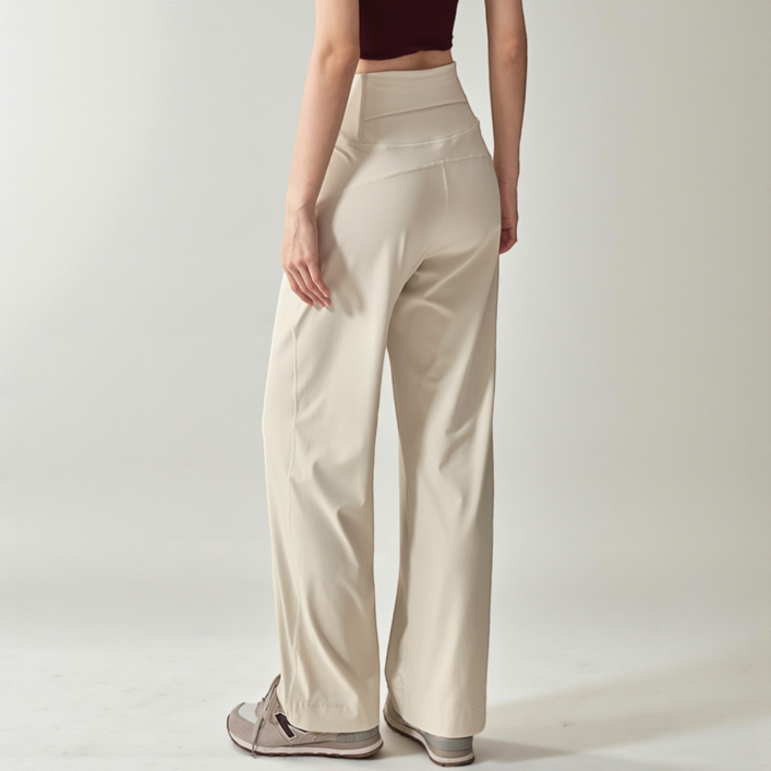 마린웨이브 폰주머니 일체형 와이드 핏 레깅스 요가  팬츠 바지