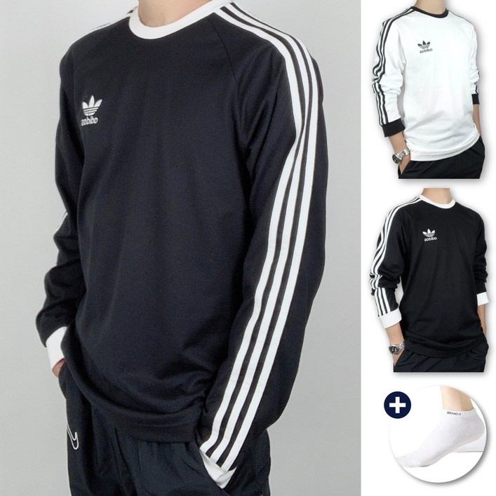 아디다스 오리지널 삼선 긴팔 티 아디컬러 클래식  BRDT 양말증정