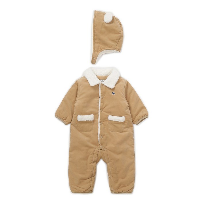 [AK플라자] [블루독베이비] 45-C13-603-03 BR)코듀로이 패딩 우주복