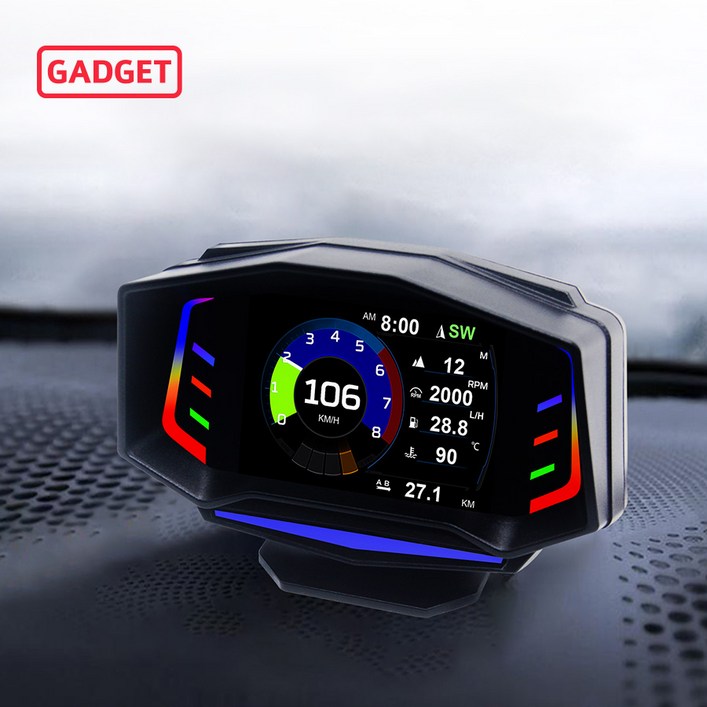 가제트 HUD 헤드업디스플레이 GH9 OBD2 슬로프미터, 단품